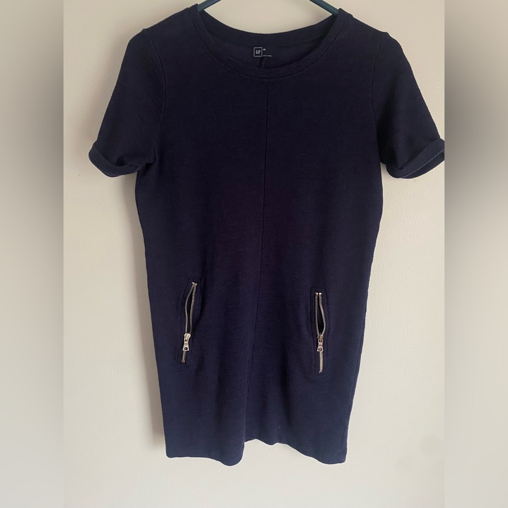 GAP Navy Blue Dress with Zipper Accents